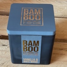 Bamboo Small Jar Candle – Vanilla & White Woods