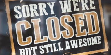 closed but awesome sign