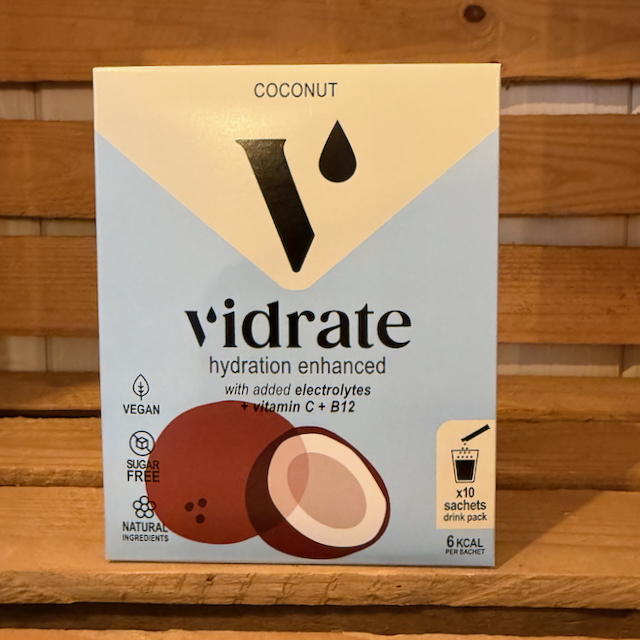 Single ViDrate Coconut sachet – tropical hydration drink mix